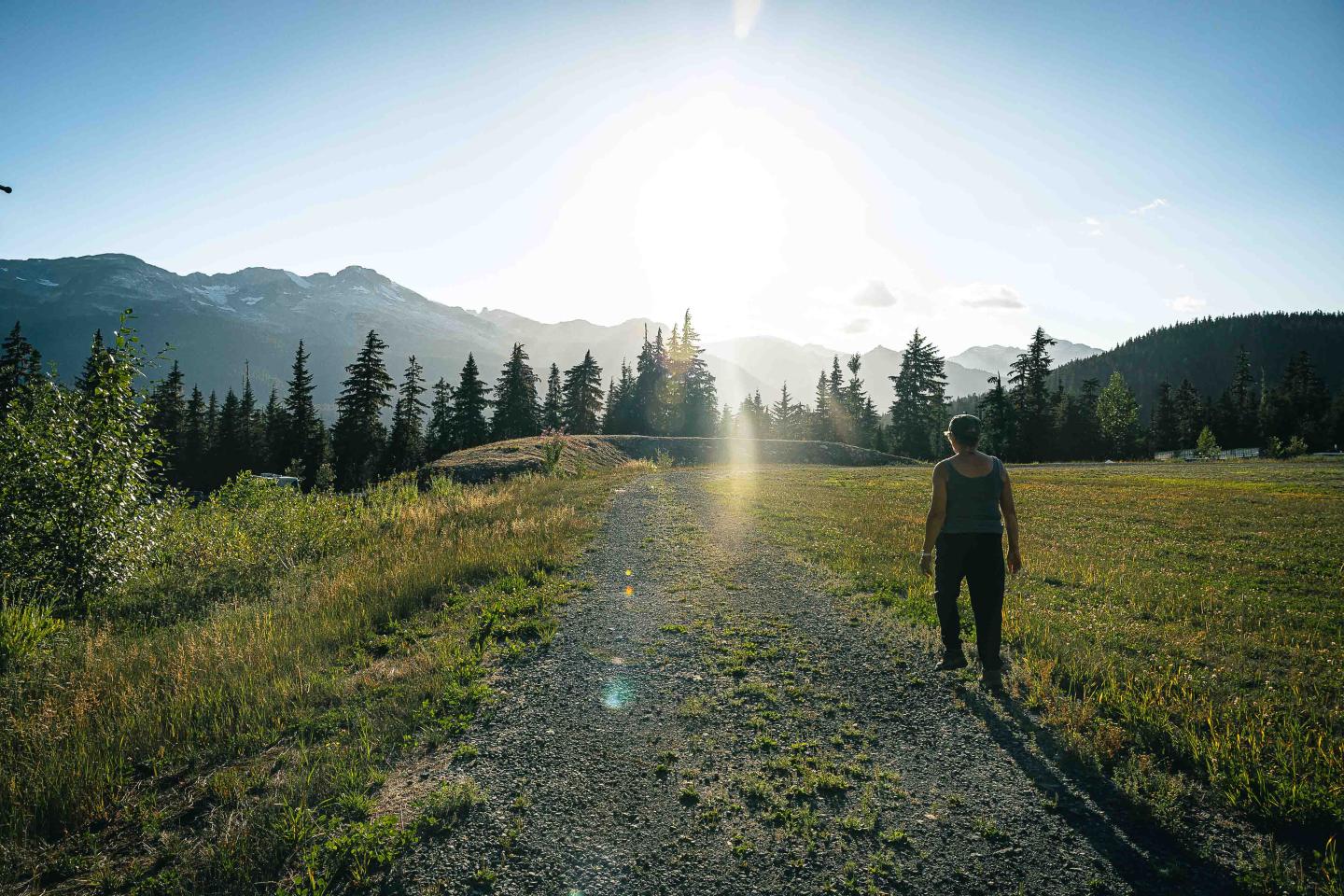 HIking at Whistler Olympic Park in the Callaghan Valley